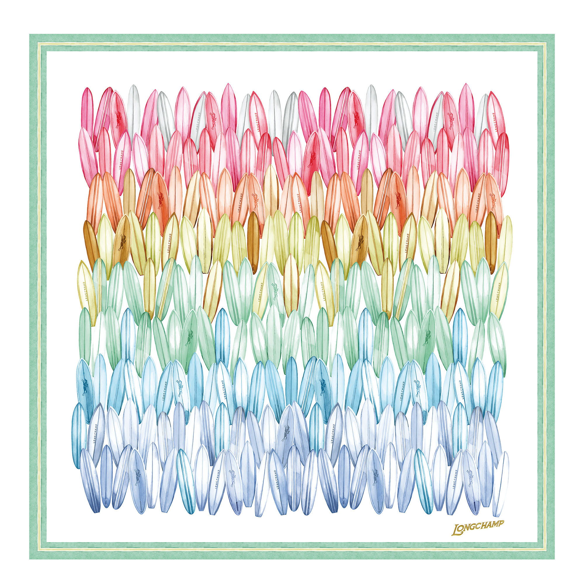 Camaïeu de Surf Silk-sjals 90